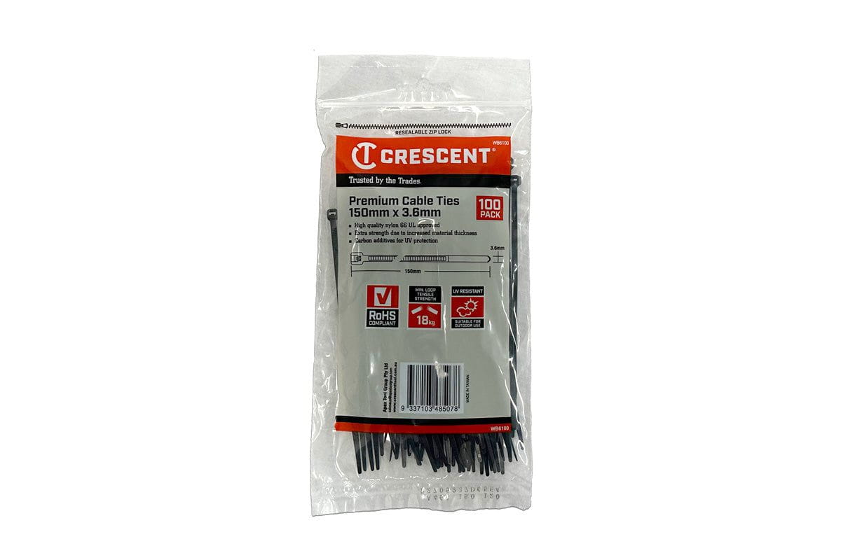 Quatra Accessories Cable ties Pkt/100: 150mm x 3.6mm