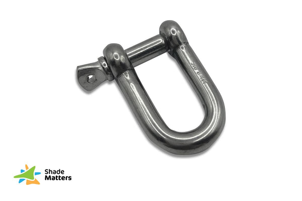 Shade Matters Hardware Stainless Steel 8mm 316 Marine Grade D Shackle For Shade Sail, Boat